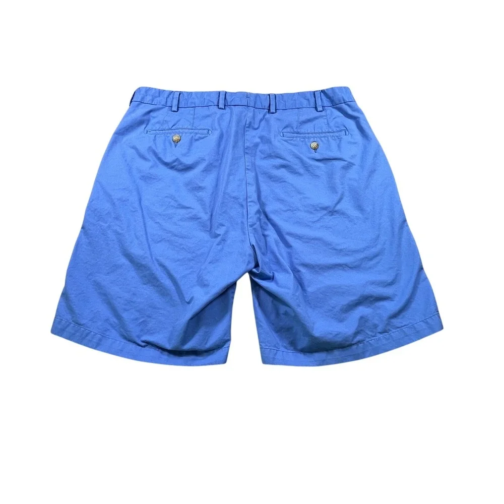 Peter Millar Mens 38 Blue Golf Shorts Flat Front‎ Casual Chino Shorts